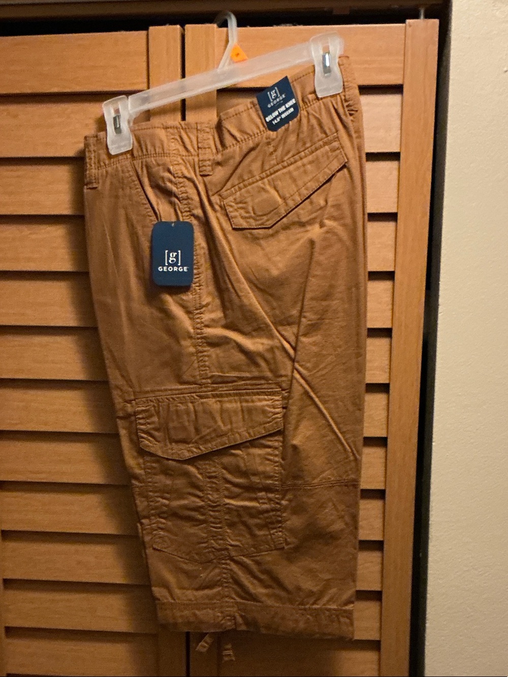 George Tan Cargo Pants with Utility Pockets